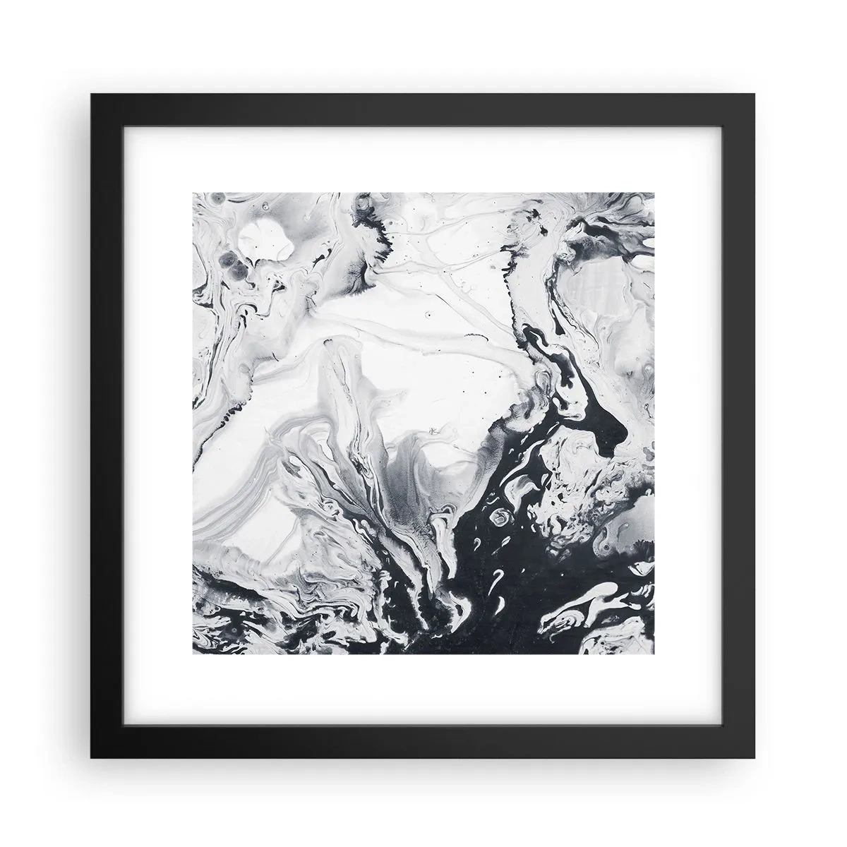 Affisch i svart ram - Jordens inre - 30x30 cm