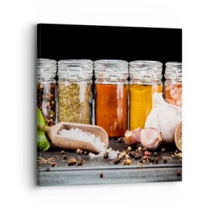 Canvastavla - Bild på duk - Så att livet har smak - 30x30 cm