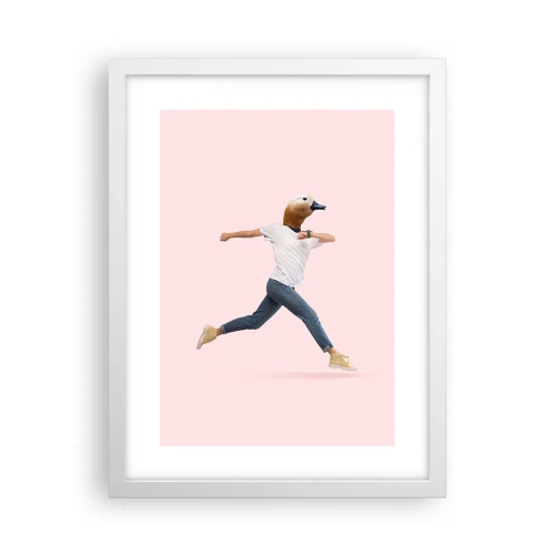 Affisch i vit ram - En nypa absurd - 30x40 cm