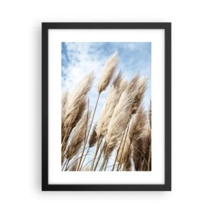 Affisch i svart ram - Solig och blåsig smekning - 30x40 cm
