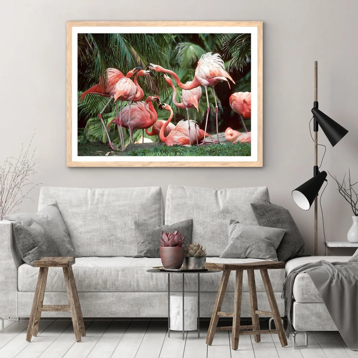 Affisch i ram av ljusek - Eftermiddags skvaller - 50x40 cm