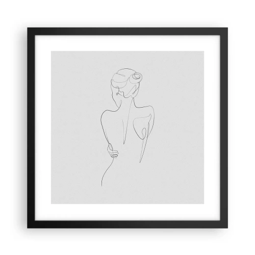 Affisch i svart ram - Kroppens musik - 40x40 cm