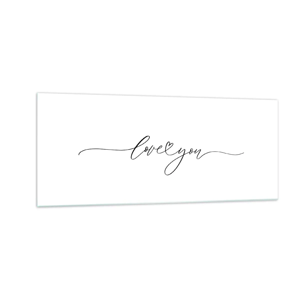 Glastavla - Bild på glas - Svart på vitt - 100x40 cm