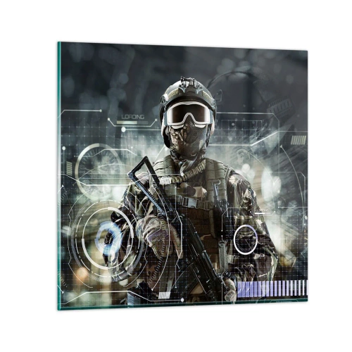 Glastavla - Bild på glas - Makt - 70x70 cm