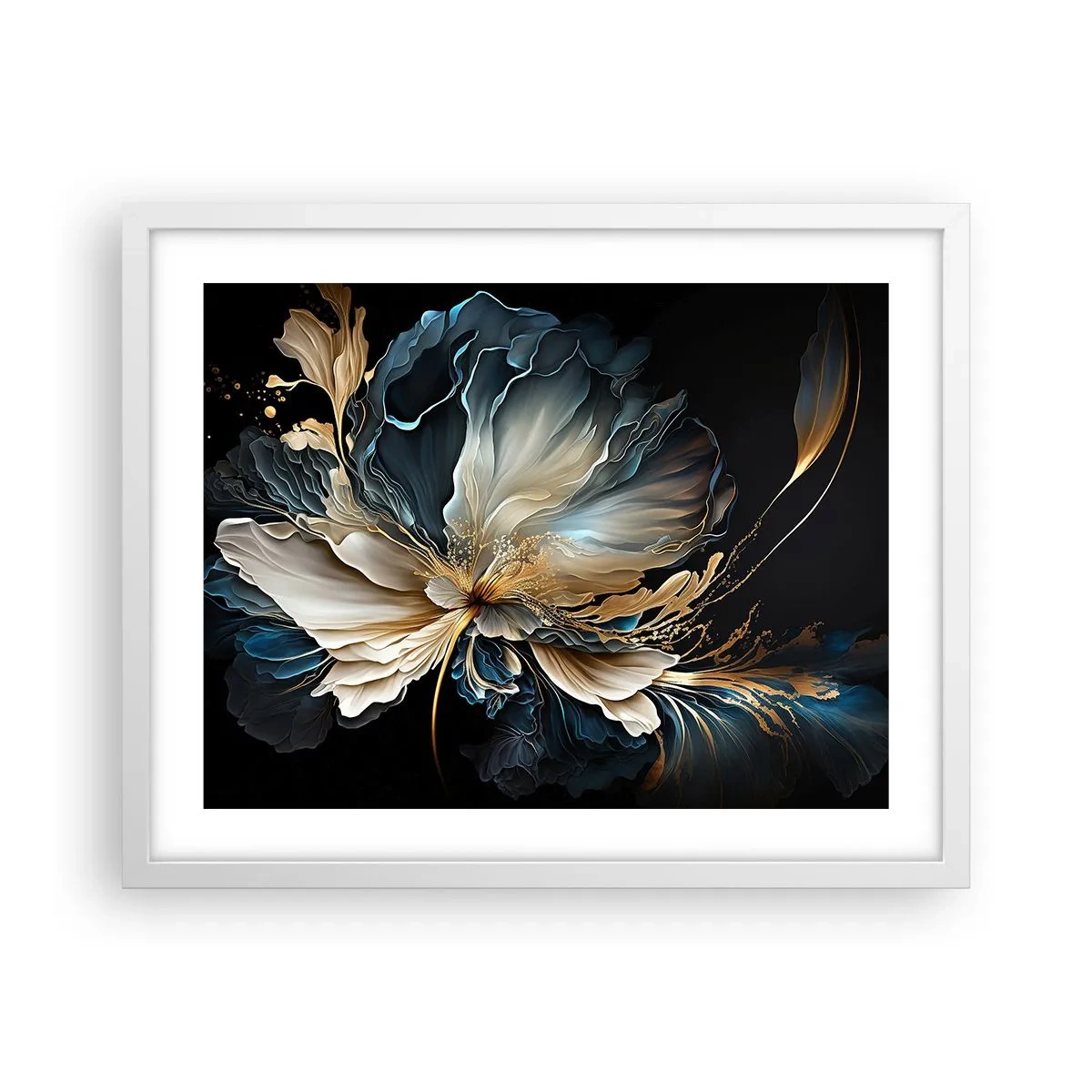Affisch i vit ram - Sagolik ormbunksblomma - 50x40 cm