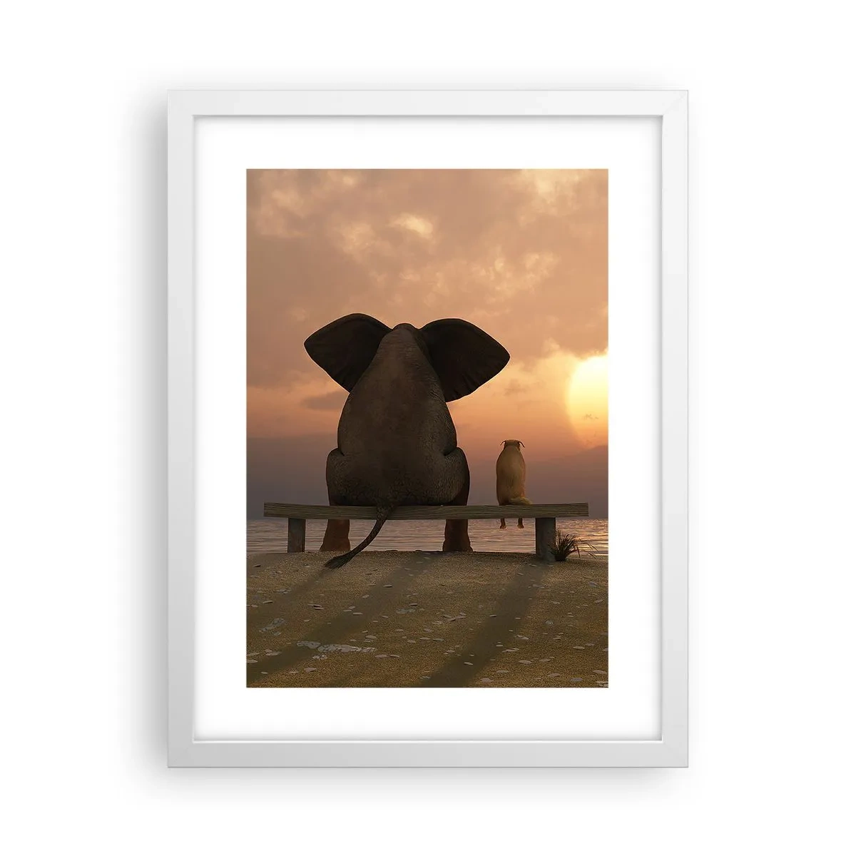 Affisch i vit ram - Det är bra att vara tyst tillsammans - 30x40 cm