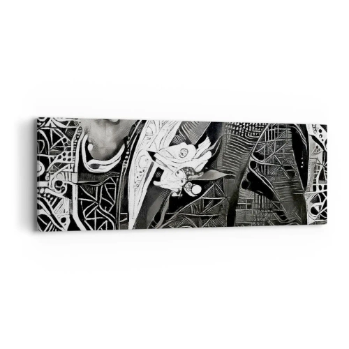 Canvastavla - Bild på duk - Gråmänniska? - 90x30 cm