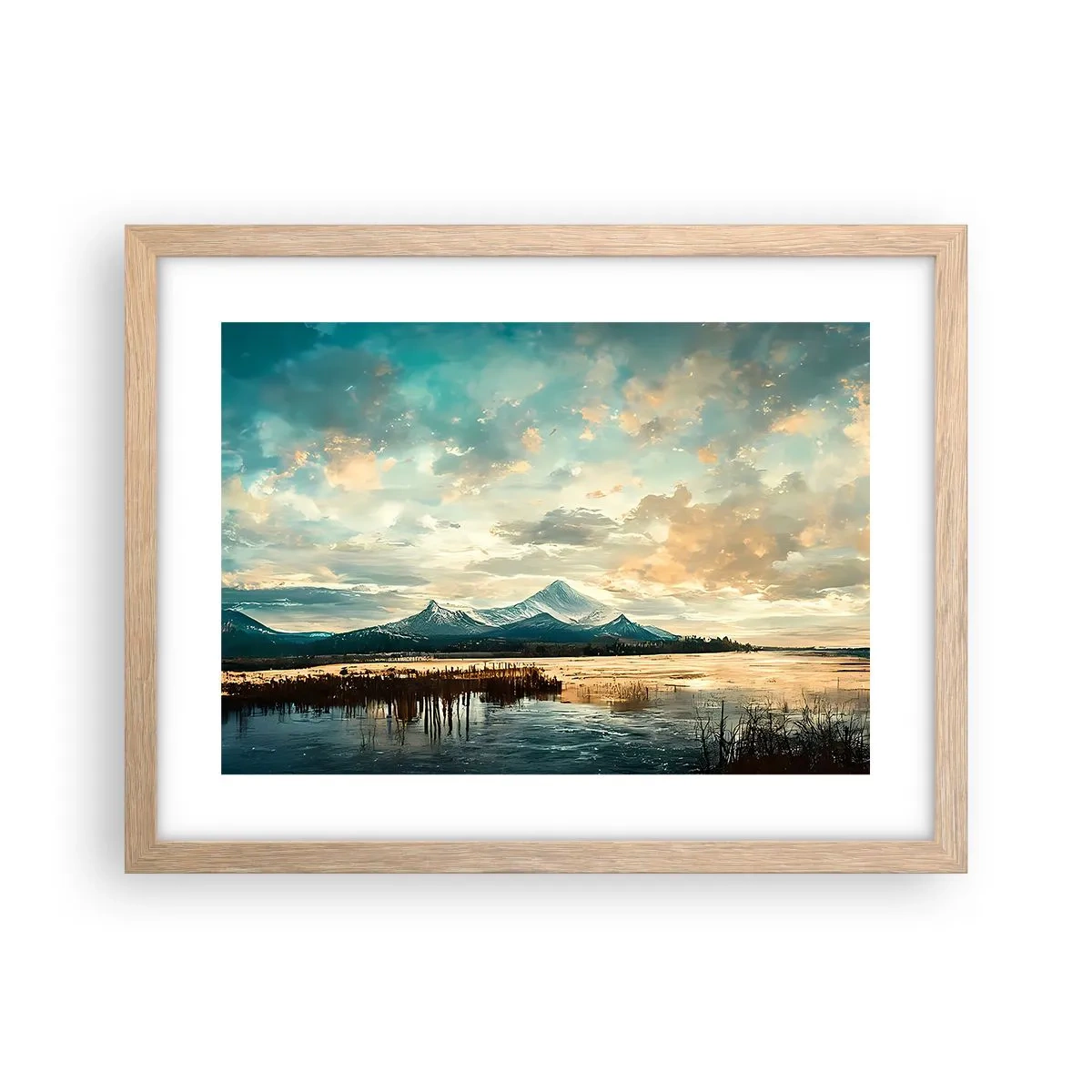 Affisch i ram av ljusek - Under himlens skydd - 40x30 cm