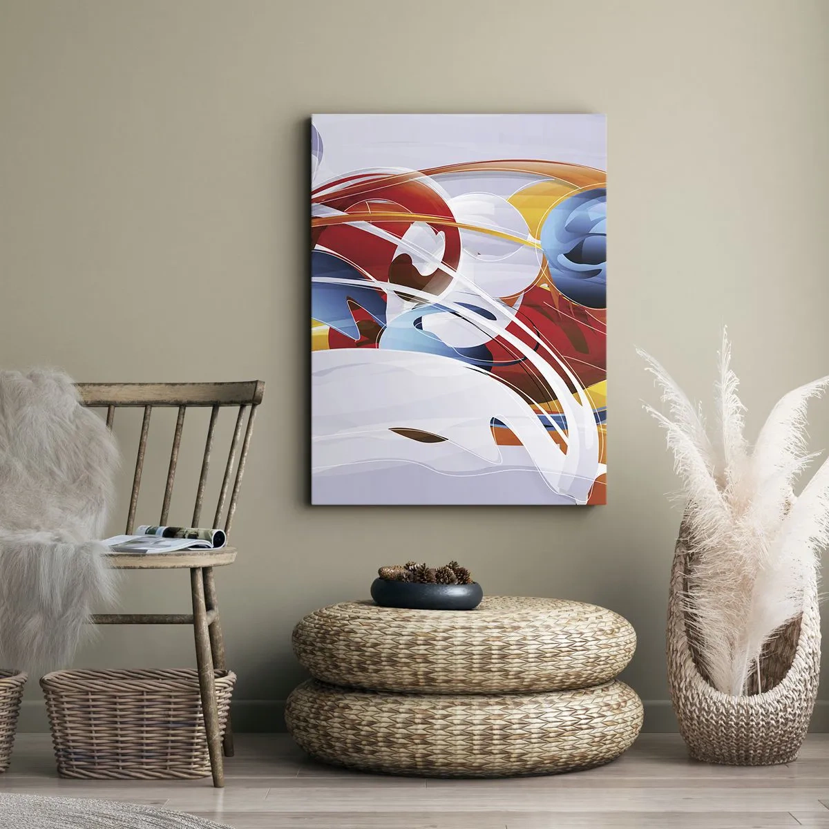 Canvastavla - Bild på duk - Elementens dans - 80x120 cm