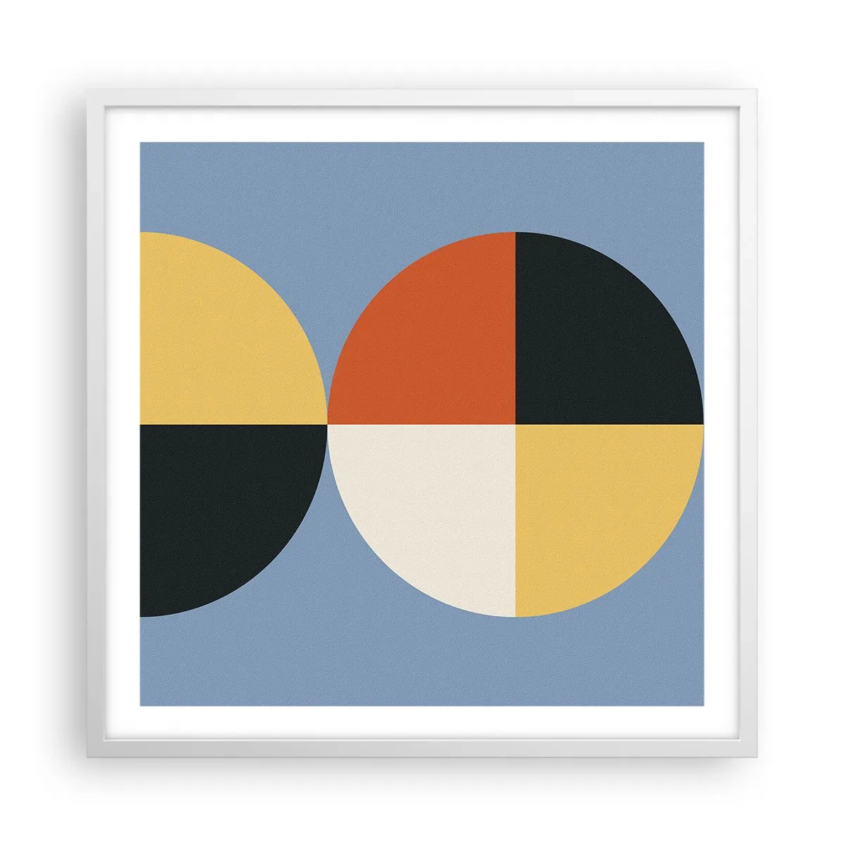 Affisch i vit ram - Titta och räkna - 60x60 cm