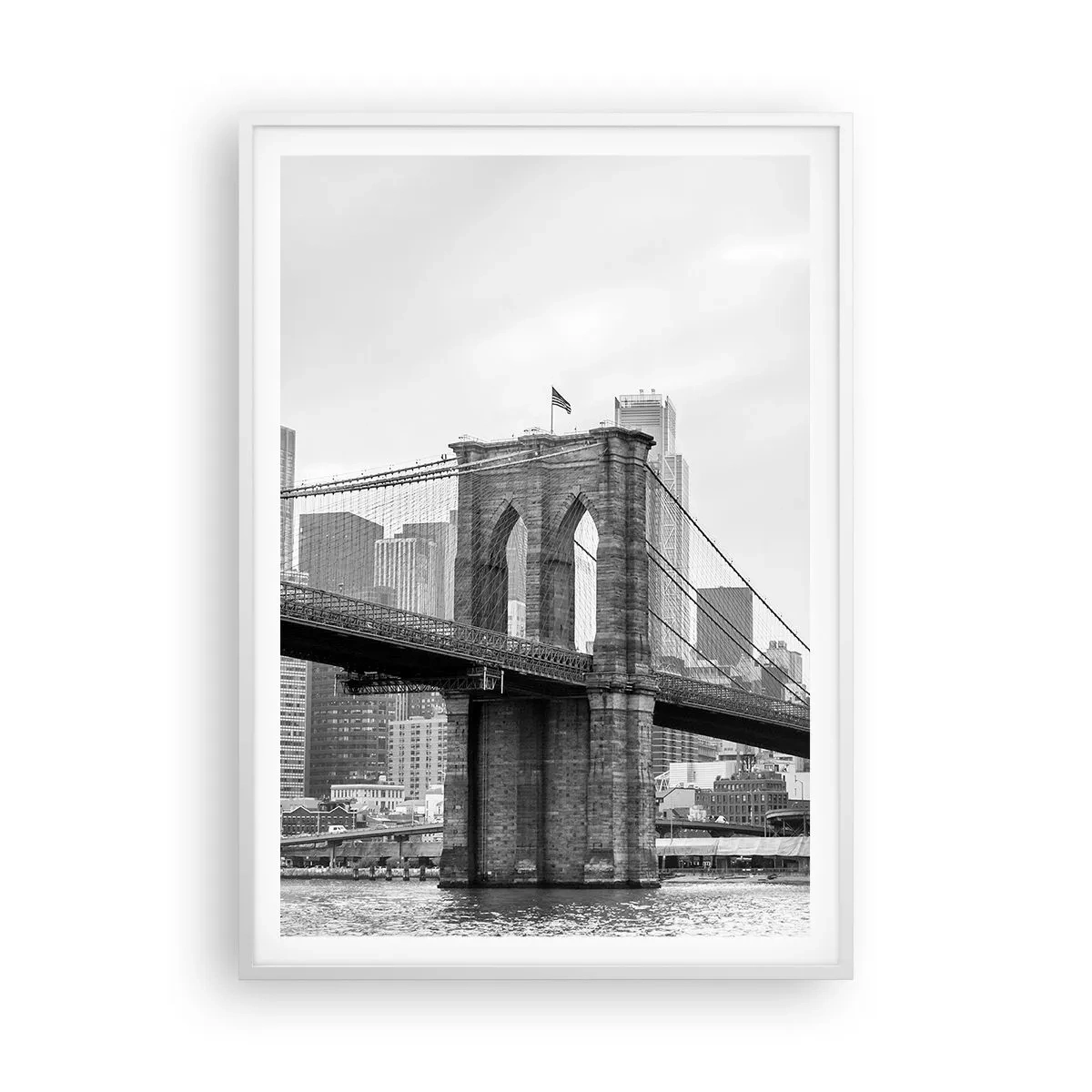 Affisch i vit ram - New York stämning - 70x100 cm