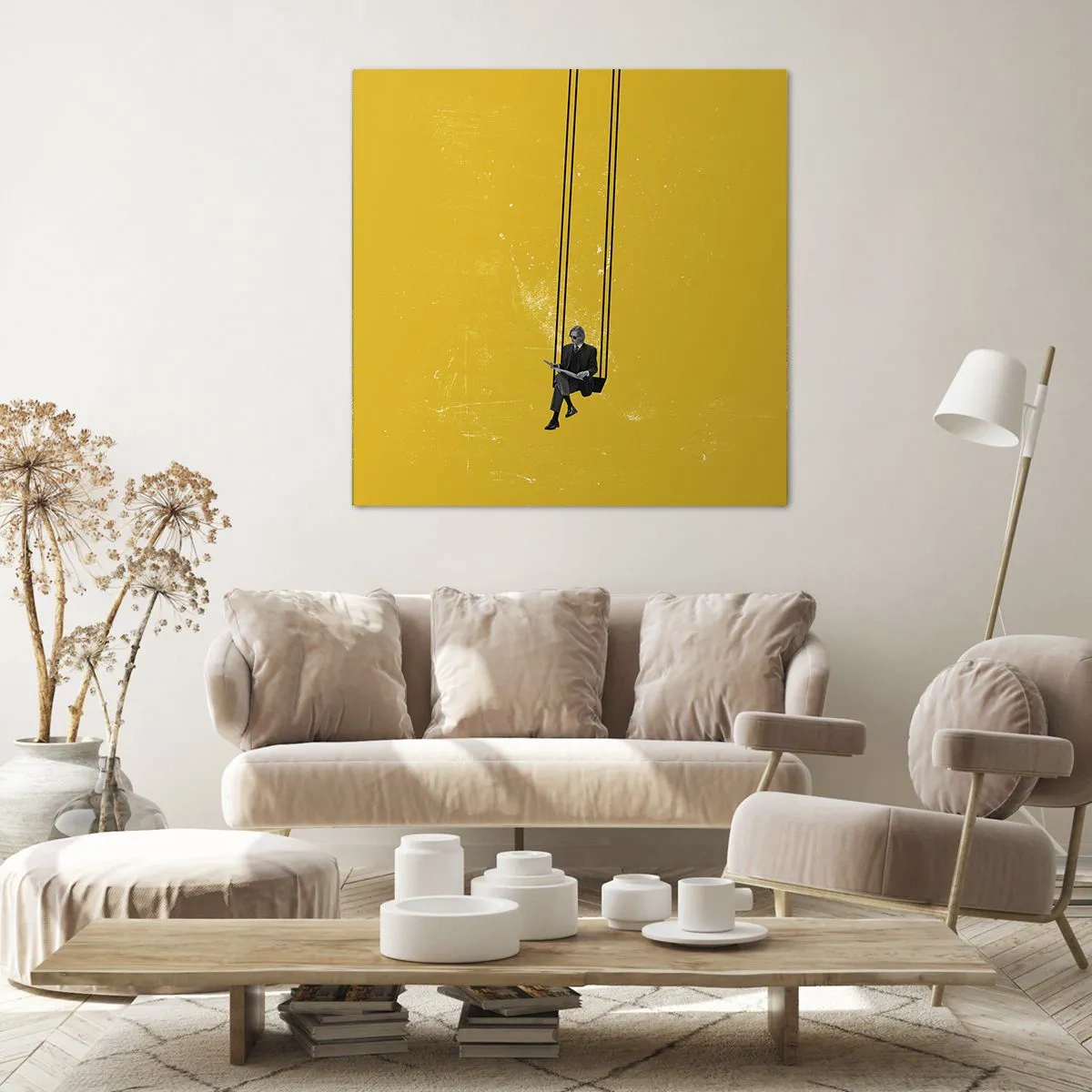 Canvastavla - Bild på duk - En dag som alla andra - 70x70 cm