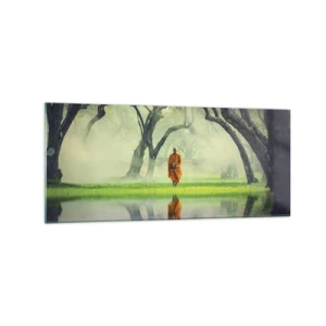 Glastavla - Bild på glas - På väg till upplysningen - 120x50 cm