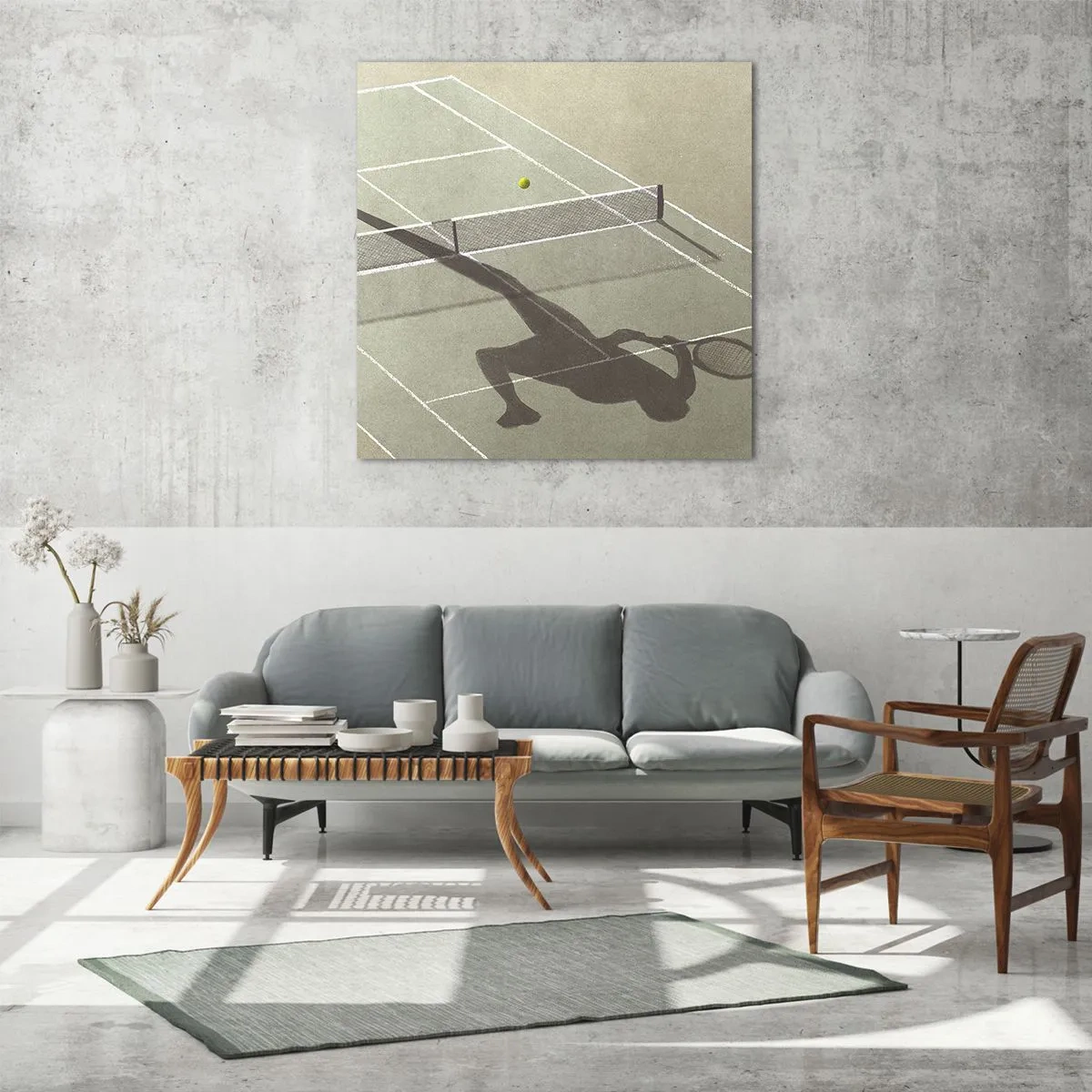 Glastavla - Bild på glas - Övervinna sig själv - 70x70 cm