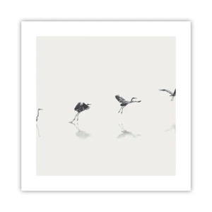 Affisch - Fyra enkla steg - 40x40 cm