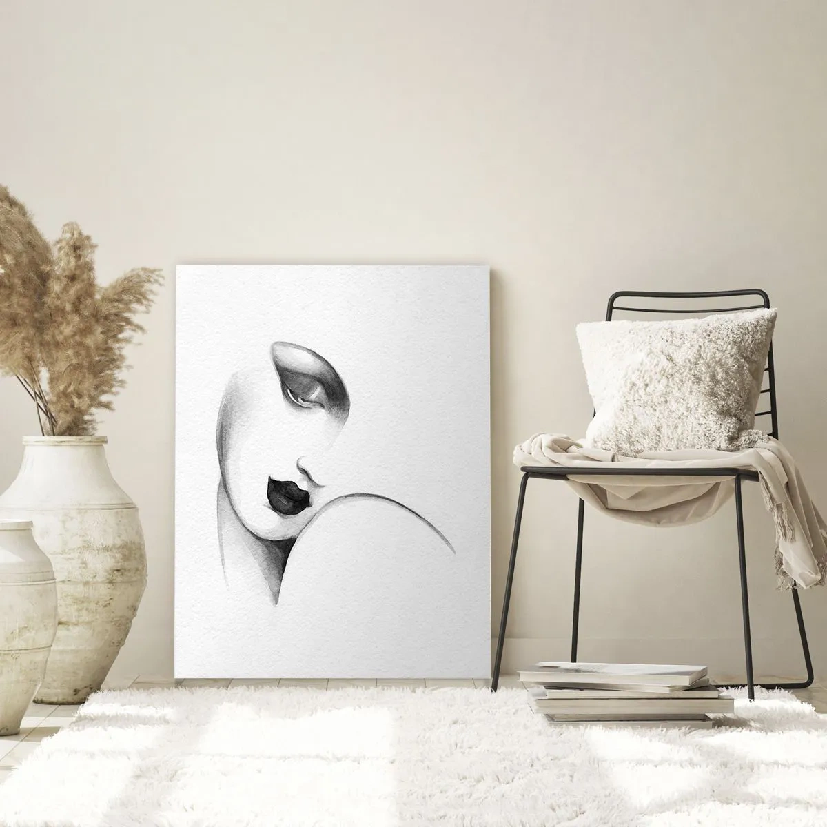 Glastavla - Bild på glas - I Łempickas stil - 50x70 cm