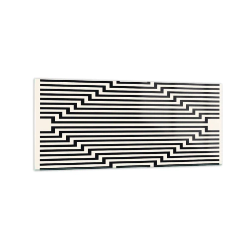Glastavla - Bild på glas - Geometrisk illusion - 120x50 cm