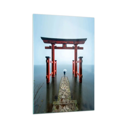 Glastavla - Bild på glas - Japansk begrundan - 70x100 cm