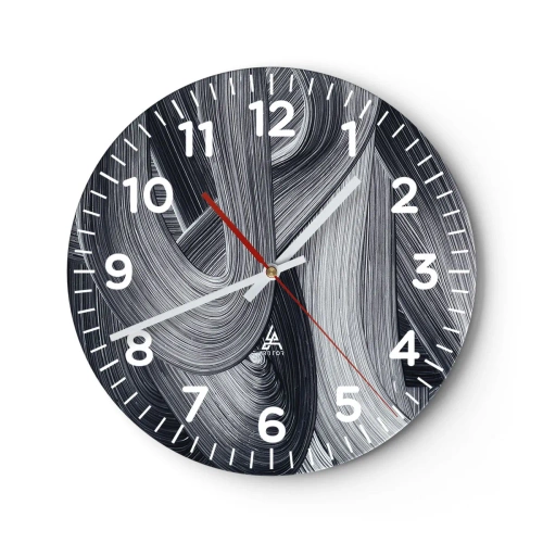 Väggklocka - Klocka på glas - Verklighetens flythet - 30x30 cm