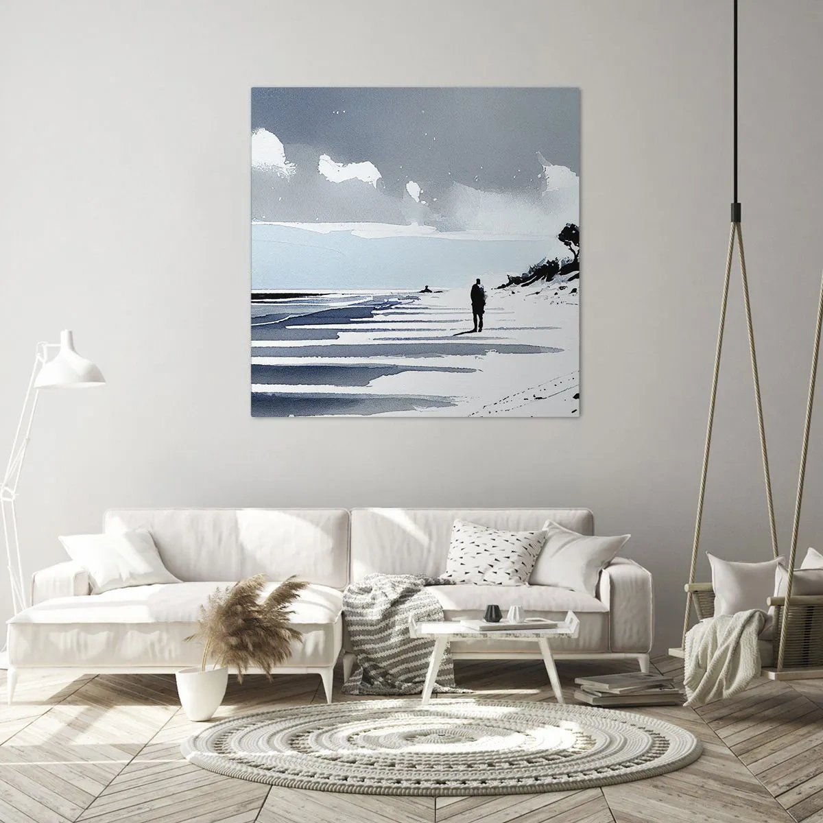 Canvastavla - Bild på duk - Ensam - 50x50 cm