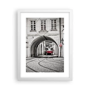 Affisch i vit ram - Genom stadens labyrint - 30x40 cm