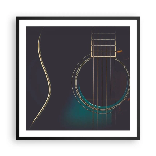 Affisch i svart ram - Ett ögonblick innan det ljuder - 60x60 cm