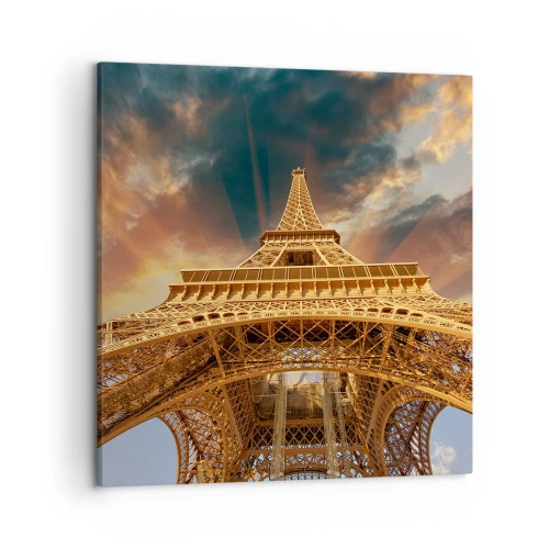 Canvastavla - Bild på duk - Hur mänskligheten nådde himlen - 50x50 cm