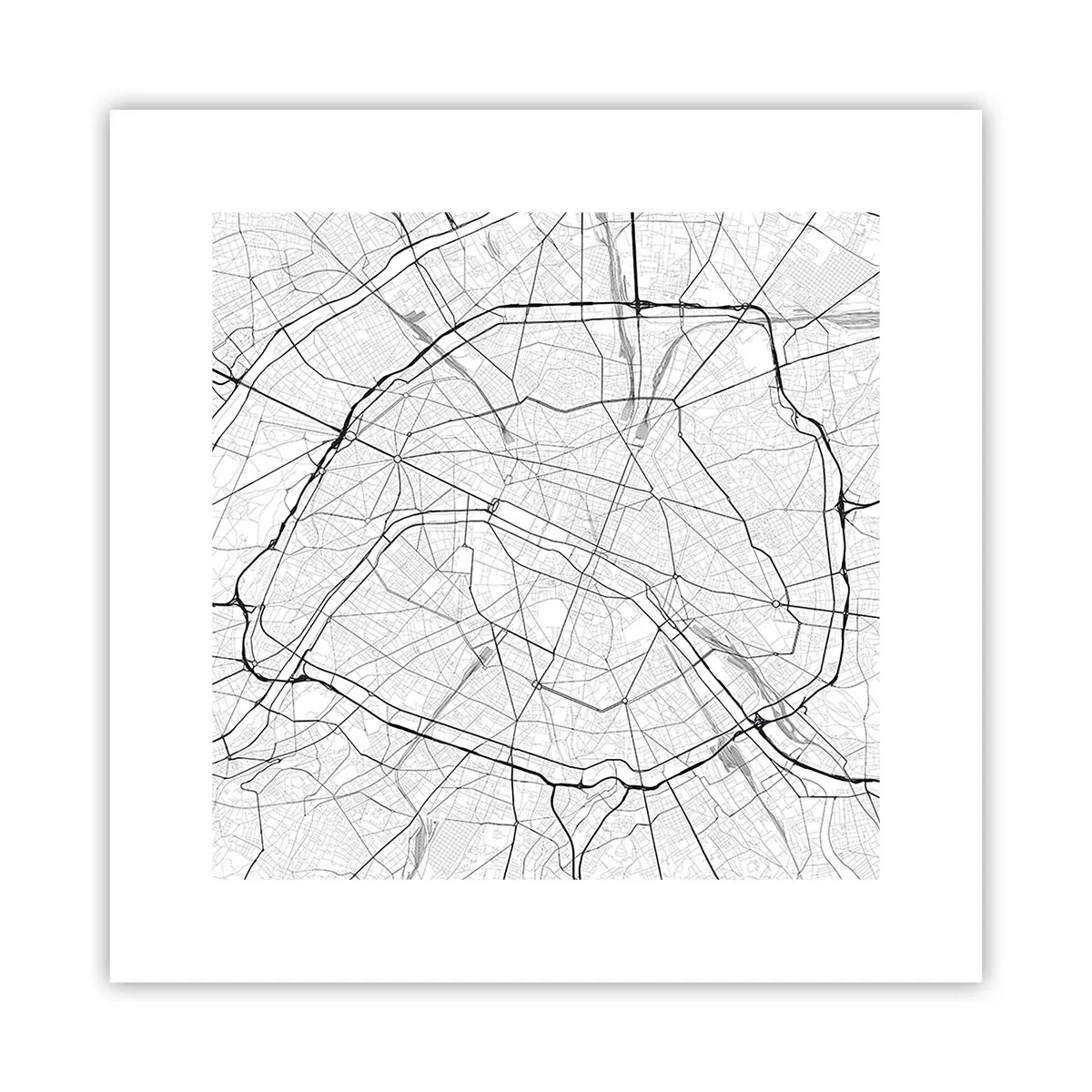 Affisch - Paris blomma - 30x30 cm