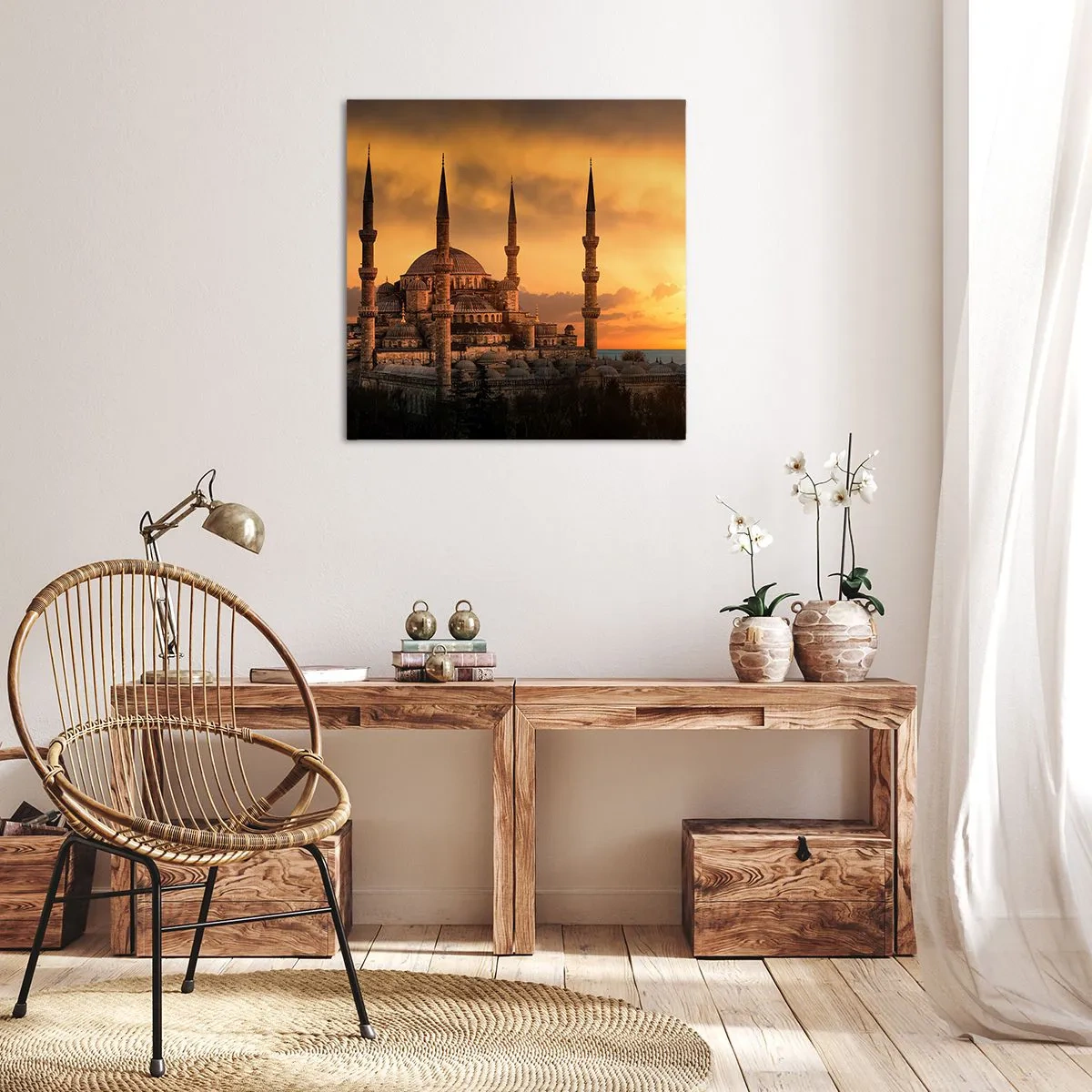 Canvastavla - Bild på duk - Gud är stor - 70x70 cm