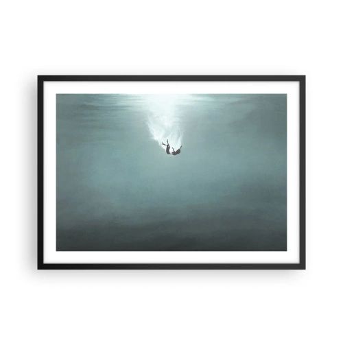Affisch i svart ram - I havets famn - 70x50 cm