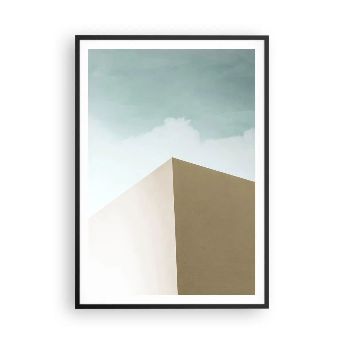 Affisch i svart ram - Geometri av en solig sommar - 70x100 cm