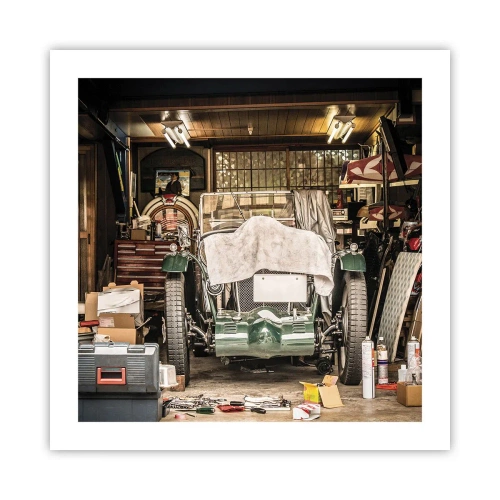 Affisch - Tillbaka till det förflutna - 50x50 cm