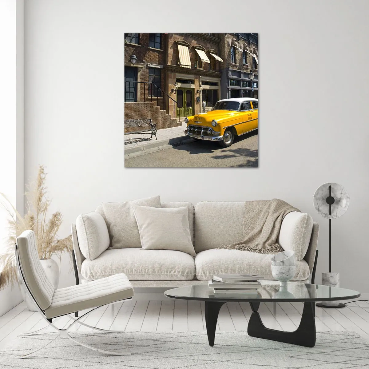 Glastavla - Bild på glas - Once Upon a Time in America - 70x70 cm