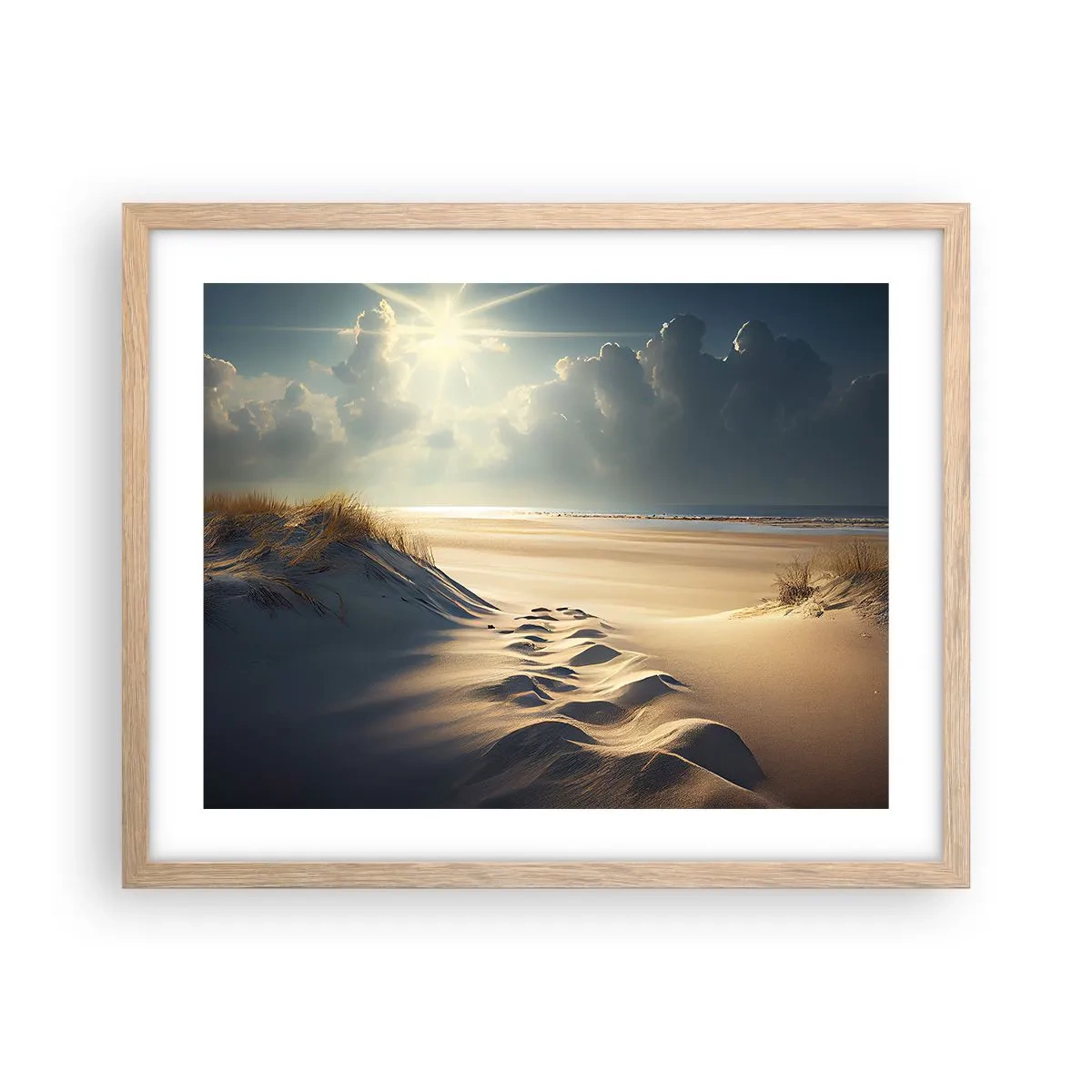 Affisch i ram av ljusek - Lugnande landskap - 50x40 cm