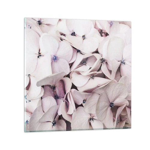 Glastavla - Bild på glas - I en flod av blommor - 60x60 cm