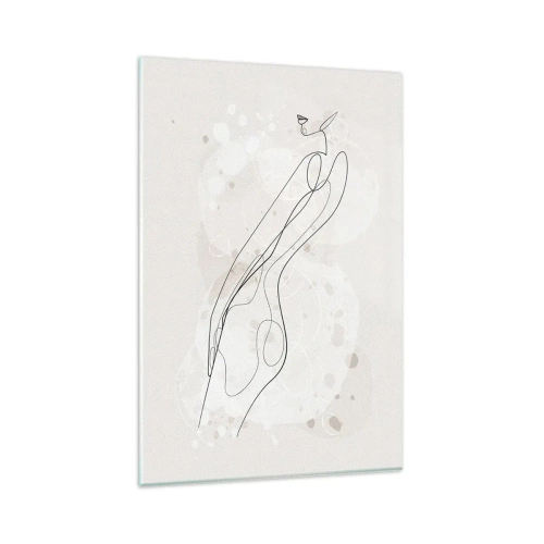 Glastavla - Bild på glas - Blicken går vilse - 80x120 cm