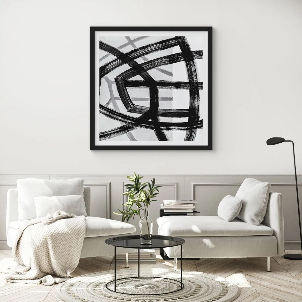 Affisch i svart ram - Att skapa djupet - 60x60 cm