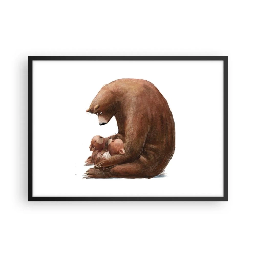 Affisch i svart ram - Söta drömmar, barn - 70x50 cm