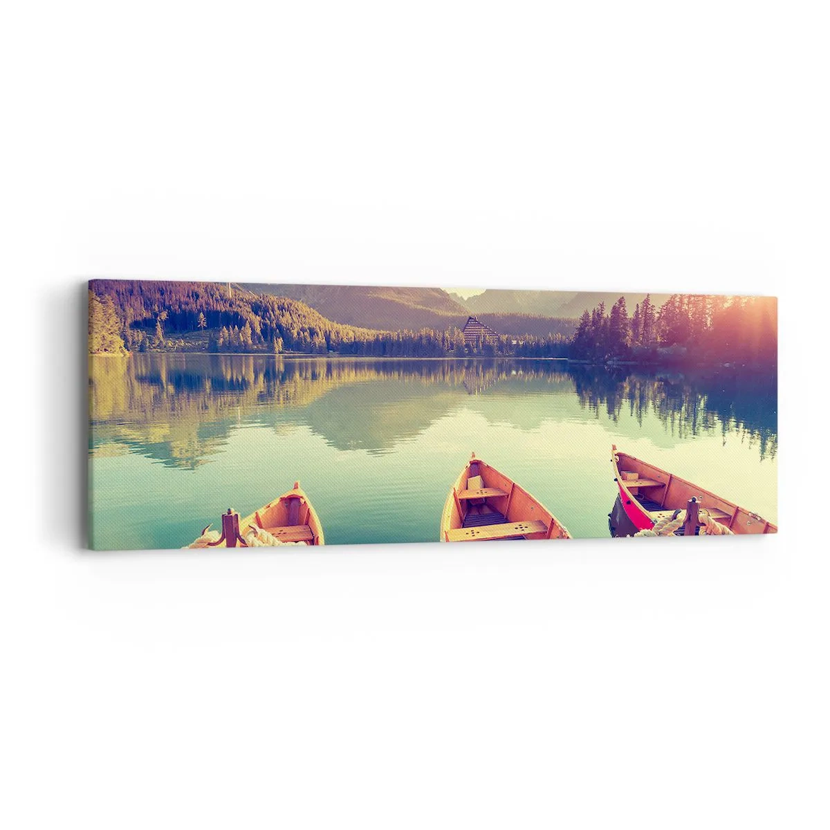 Canvastavla - Bild på duk - Leva dess rätter - 90x30 cm