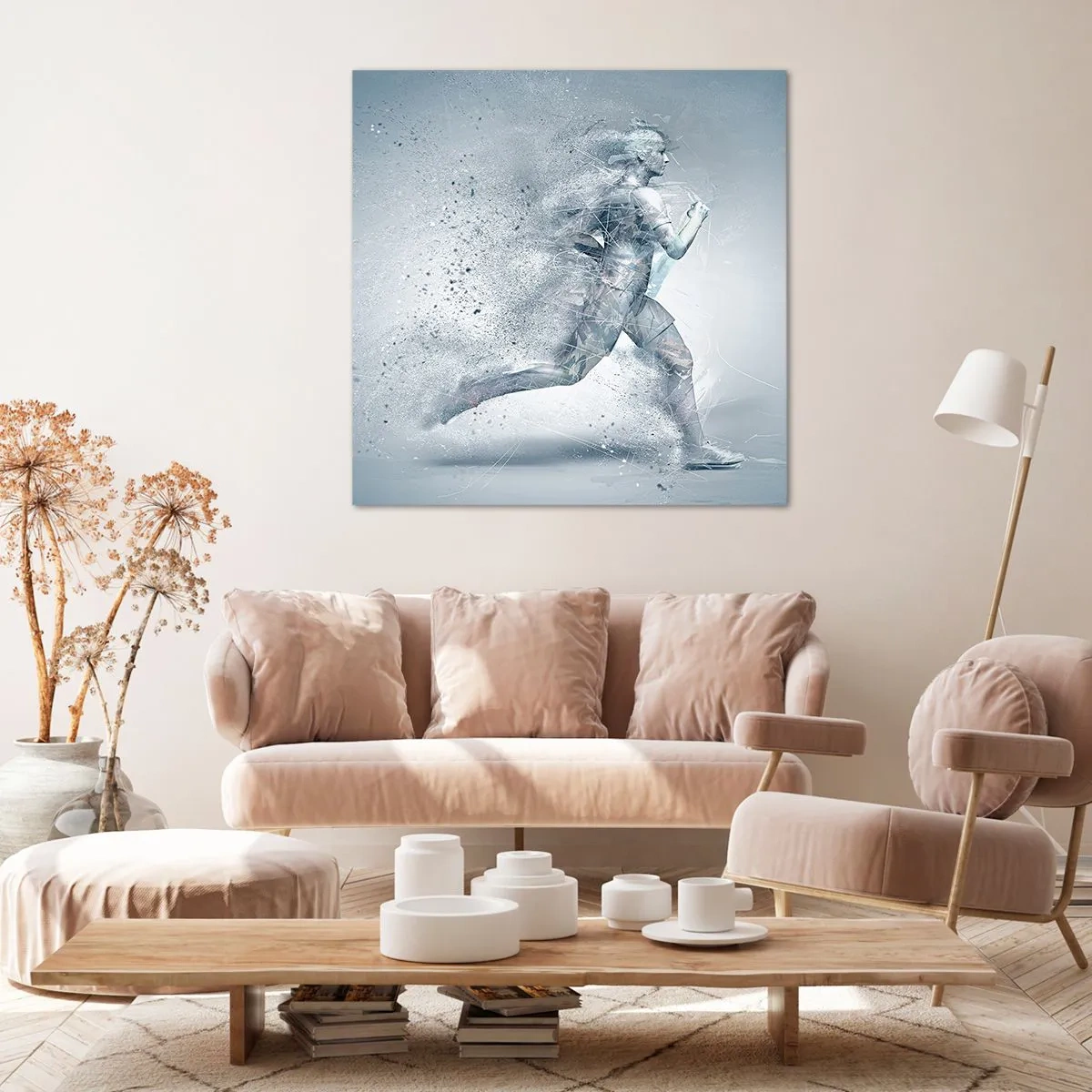 Canvastavla - Bild på duk - Kristallren energi - 70x70 cm