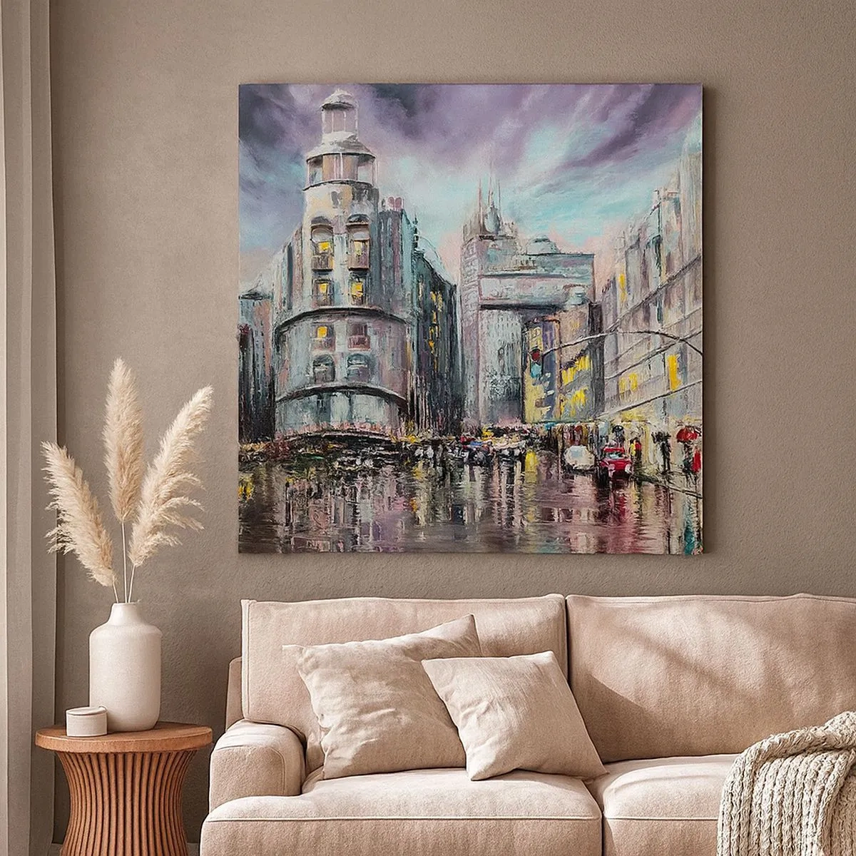 Canvastavla - Bild på duk - Det blir en lyckad kväll - 30x30 cm