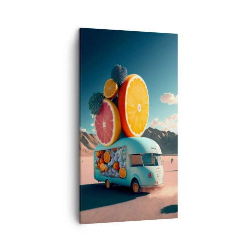 Canvastavla - Bild på duk - En smak av semester - 45x80 cm