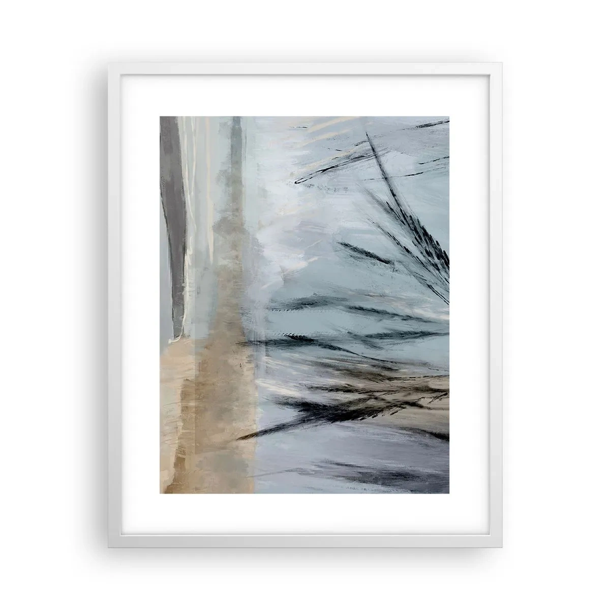 Affisch i vit ram - Vinterfält - 40x50 cm