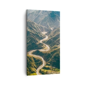 Canvastavla - Bild på duk - Direkt från fjällens hjärta - 45x80 cm