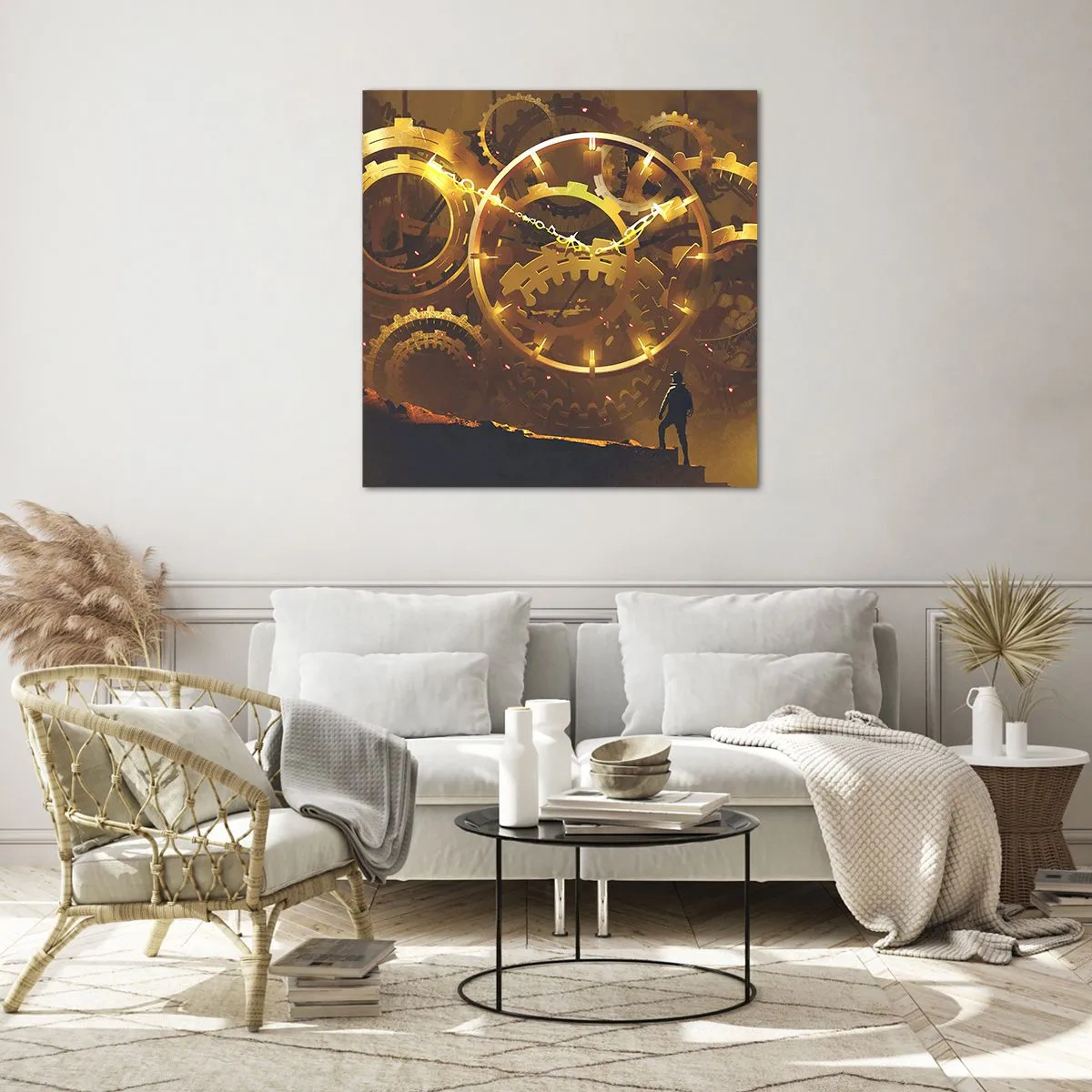 Glastavla - Bild på glas - Hos tidens källor - 70x70 cm