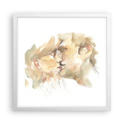 Affisch i vit ram - Upphittad hälft? - 40x40 cm