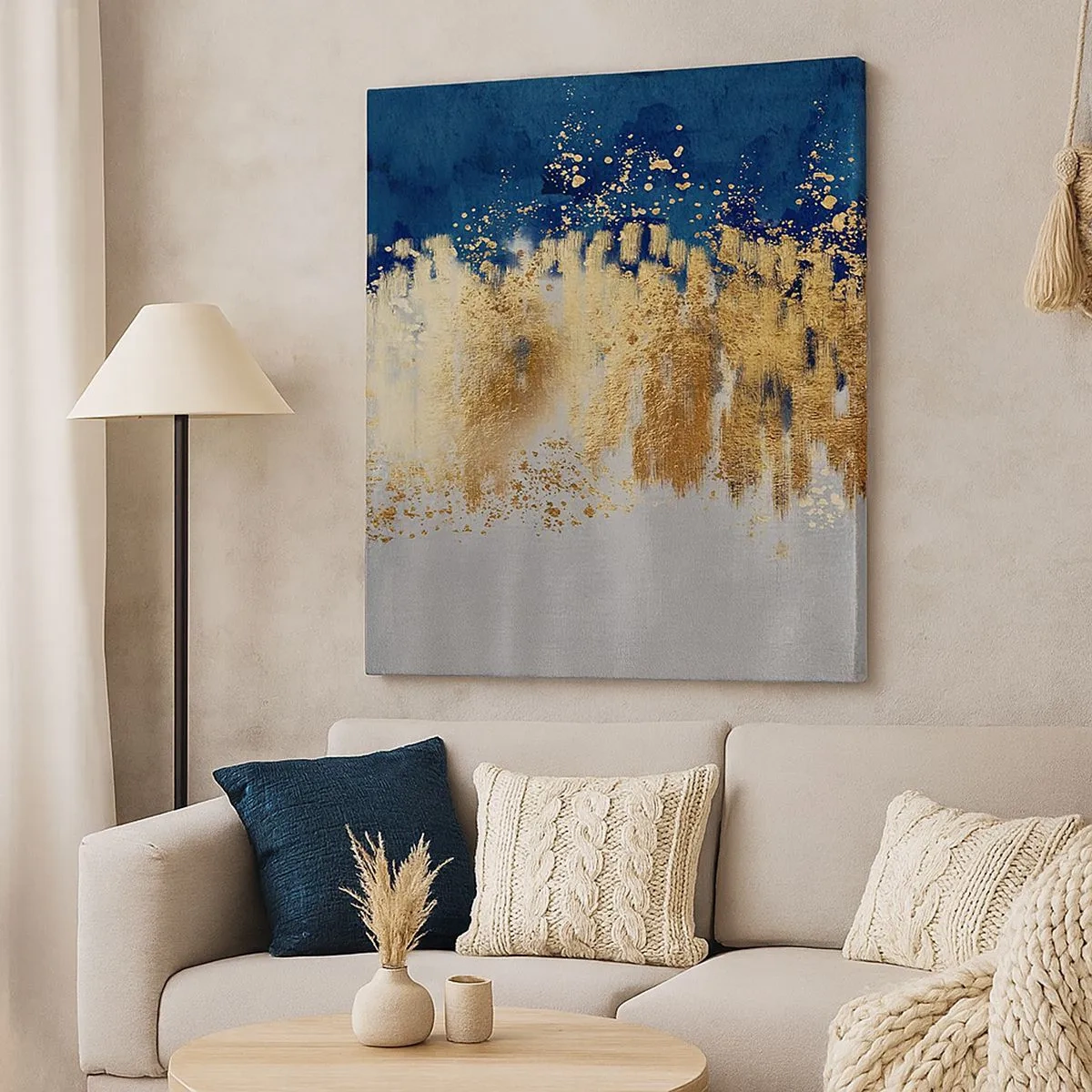 Canvastavla - Bild på duk - Modern komposition med blixt - 30x30 cm