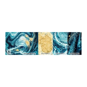 Fototapet Prov Standard Eco - Blå virvel - Abstraktion, Bit, Modernt mönster - 100x30 cm