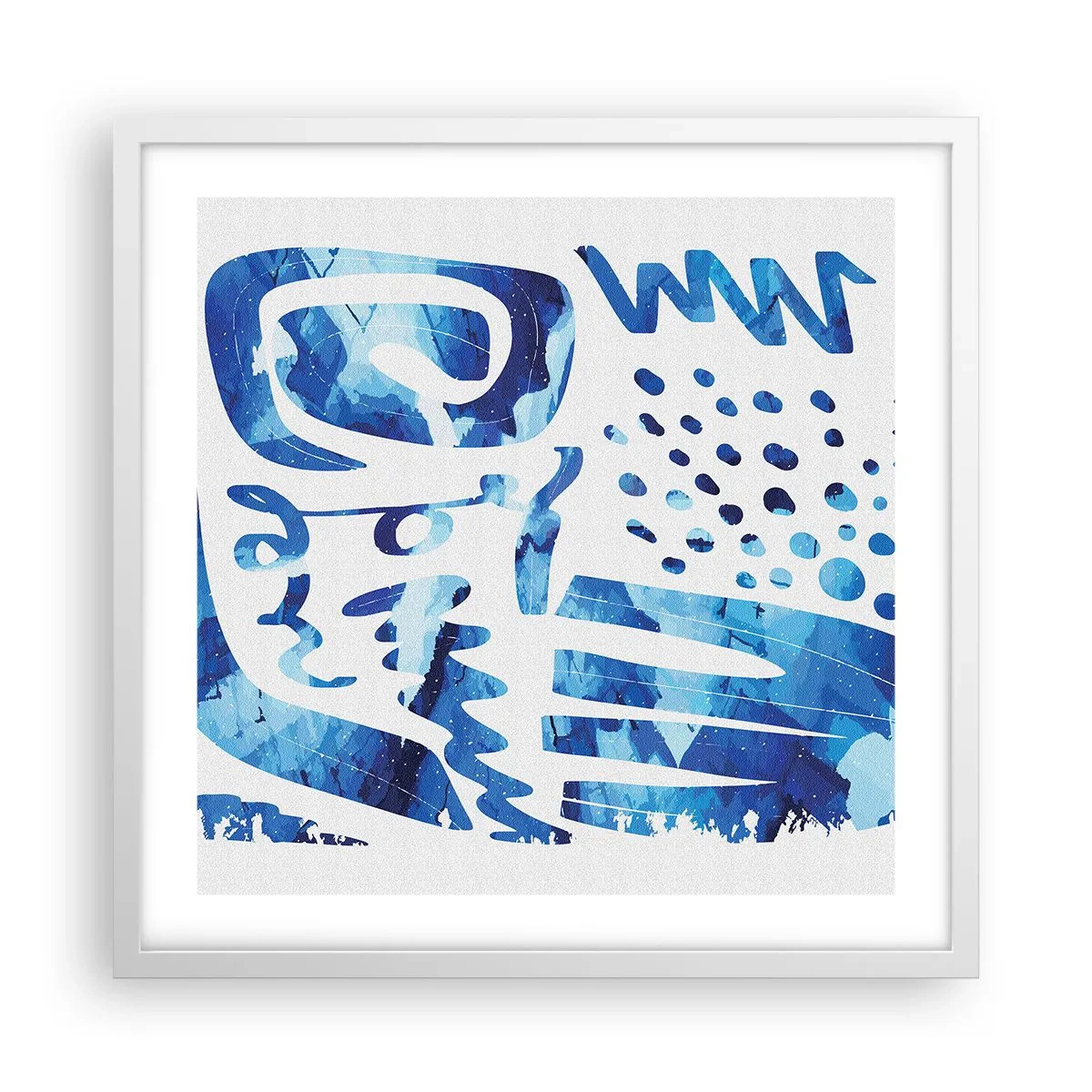 Affisch i vit ram - Tillbaka till rötterna - 50x50 cm