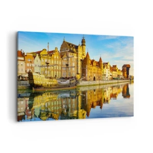 Canvastavla - Bild på duk - Det förflutnas spegelbild - 120x80 cm